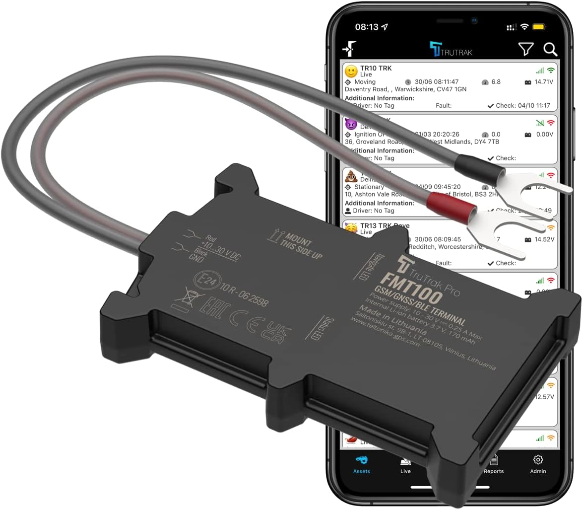 TruTrak Pro - FMT100+ GPS Tracker/Vehicle Tracker - 12 Month Bundle, Van, Motorbike, Caravan, Motorhome, Coach & Car Tracker - Pay as You Go, 12-24 Volt, Self Install Device Including SIM & Data image 0 TruTrak Pro - FMT100+ GPS Tracker/Vehicle Tracker - 12 Month Bundle, Van, Motorbike, Caravan, Motorhome, Coach & Car Tracker - Pay as You Go, 12-24 Volt, Self Install Device Including SIM & Data image 0